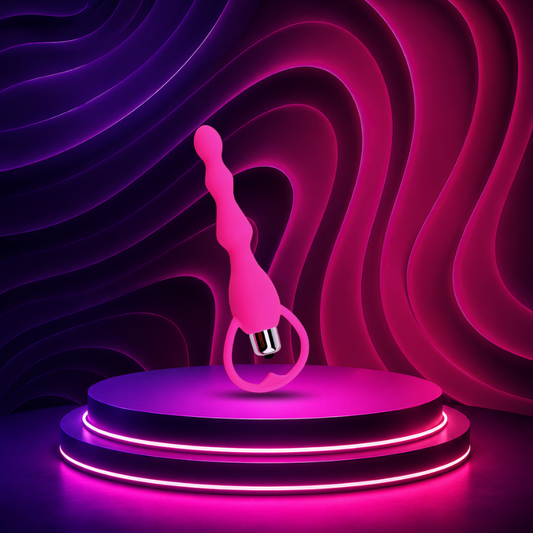 Premium Silicone Beaded Massager Ring with Vibrating Function